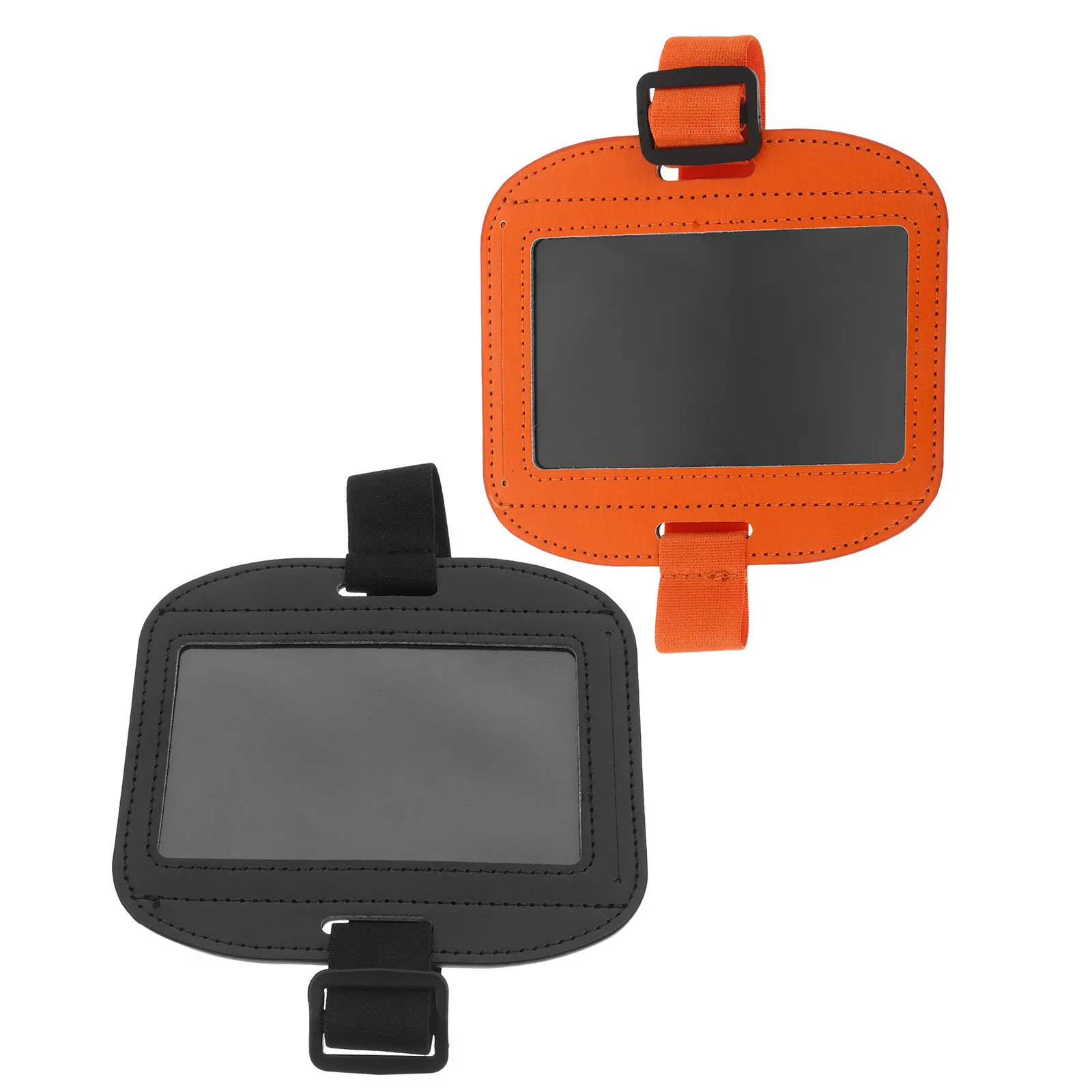 2Pcs Waterproof Id Card Holder Armband Adjustable Elastic PVC Badge Case for Office Security Work Staff Airport Ski Pass