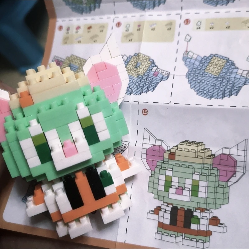 Bloques de construcción de princesa Stitch, Mini figura de acción, modelo de muñeca, bloques de Mickey Mouse, juguetes para montar para niños,