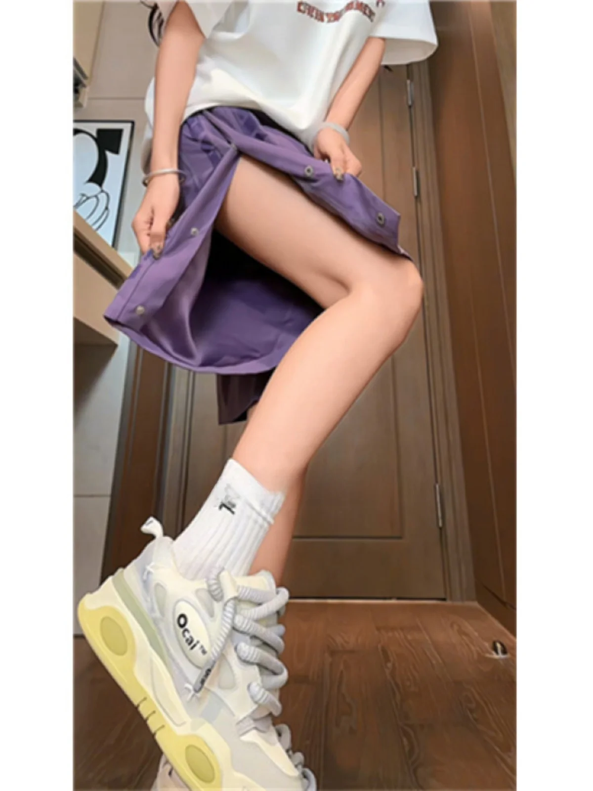 

Мужские спортивные брюки Qui Dry Button, летние, для баскетбола, из замши, длиной до колена, дышащие, свободного кроя