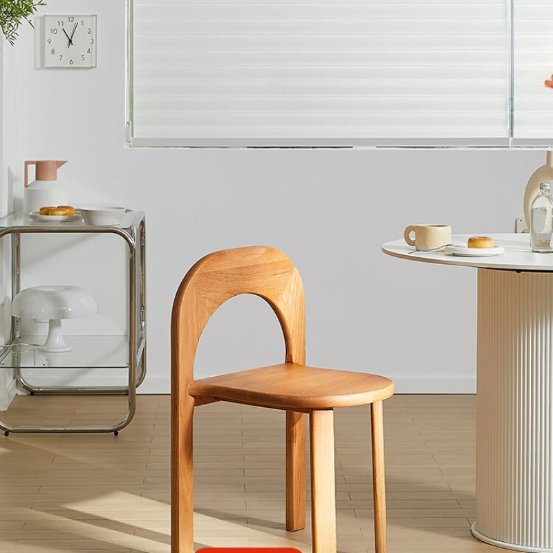 

Dining chairs All solid wood backrests oak wabi-sabi cafédining table and chairs