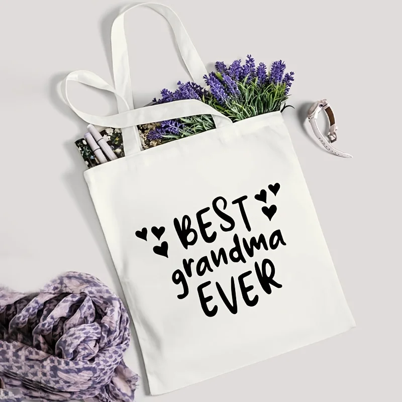 Best Grandma Ever Tote Bag Large Capacity Shopping Bags Fashion Amusing Harajuku Summer Commute Streetwear Funny Cool Canvas Bag