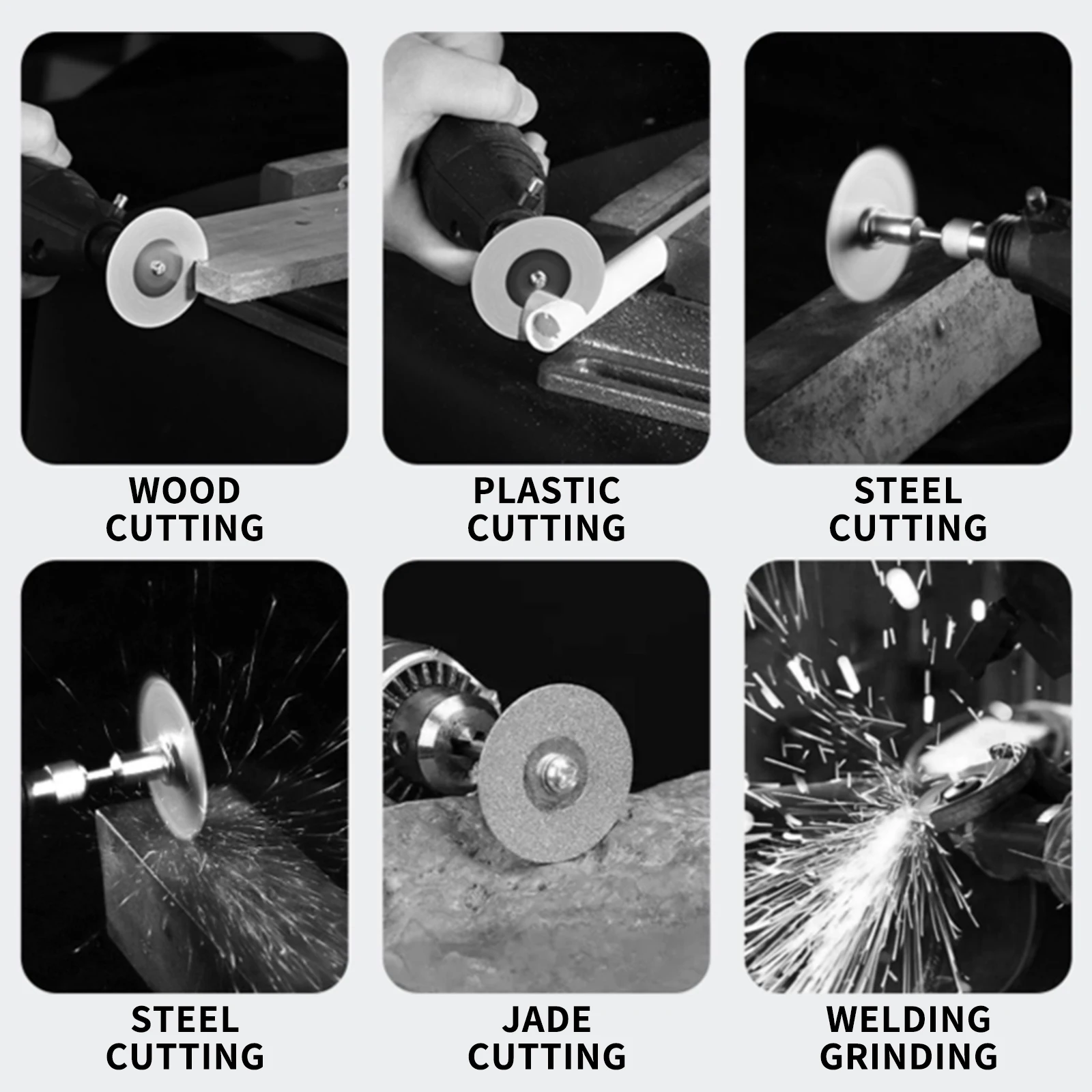 Imagem -06 - Discos de Corte de Diamante Circular Saw Blade Rebolo para Dremel Ferramenta Rotativa Acessório para Pedras de Corte Cerâmica de Vidro de Metal