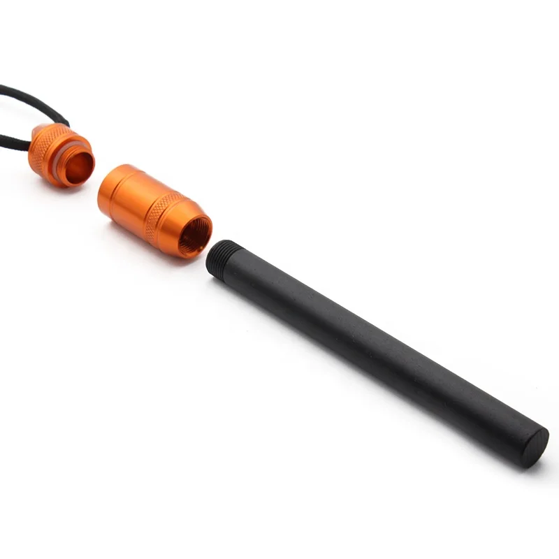 Hiking Camping Accessories Metal Capsule Grip Firesteel Kit Large Waterproof Feuerstahl Survival Fire Starter