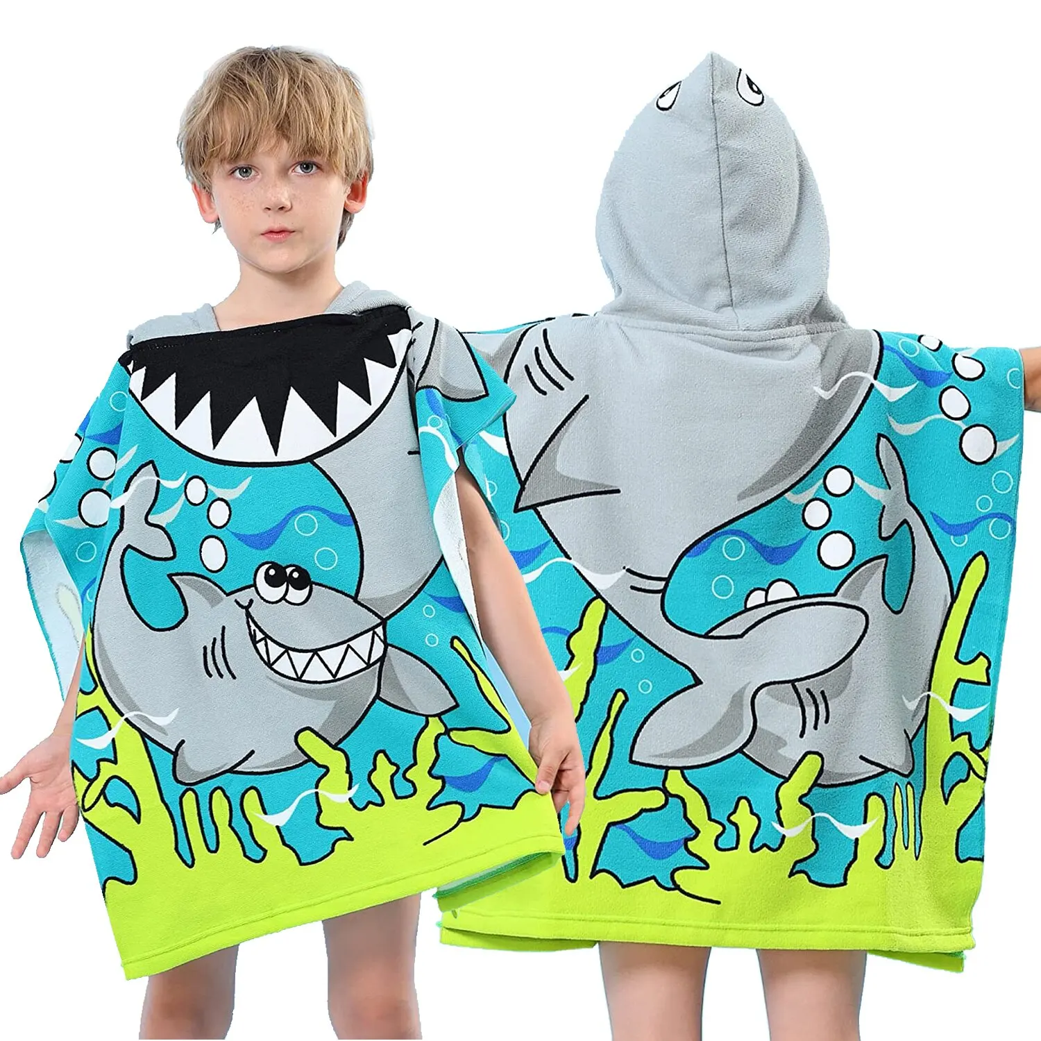 

Children's Beach Towel Hooded Beach Bathrobe Beach Towel Quick Dry Towel Rain Shawl Cartoon Towel Bath Towel Beach Accessories