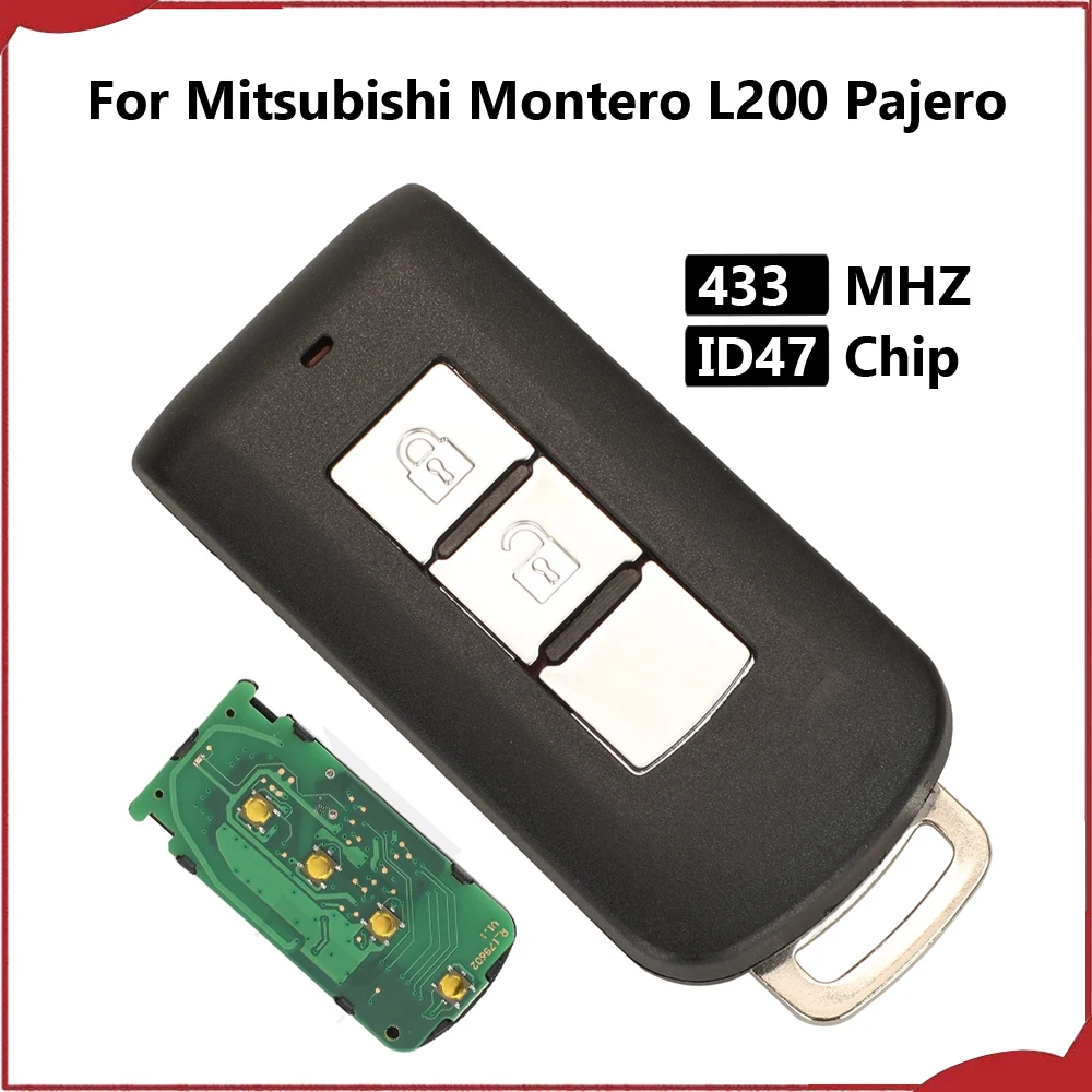 Jingyuqin New 2/3 BTN 433MHZ ID47 NCF2952X Keyless GO Remote Control Key GHR-M004/M003 For Mitsubishi Montero L200 Pajero Sport