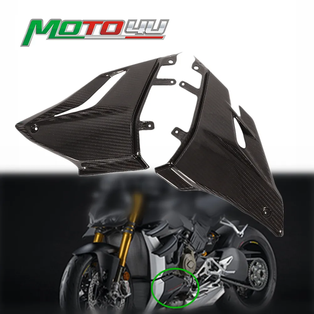 

MOTO4U For Ducati Streetfighter V4 V4s 2020 2021 2022 2023 100% Carbon Fiber Undertray Panels Side Cover Motorcycle Modification