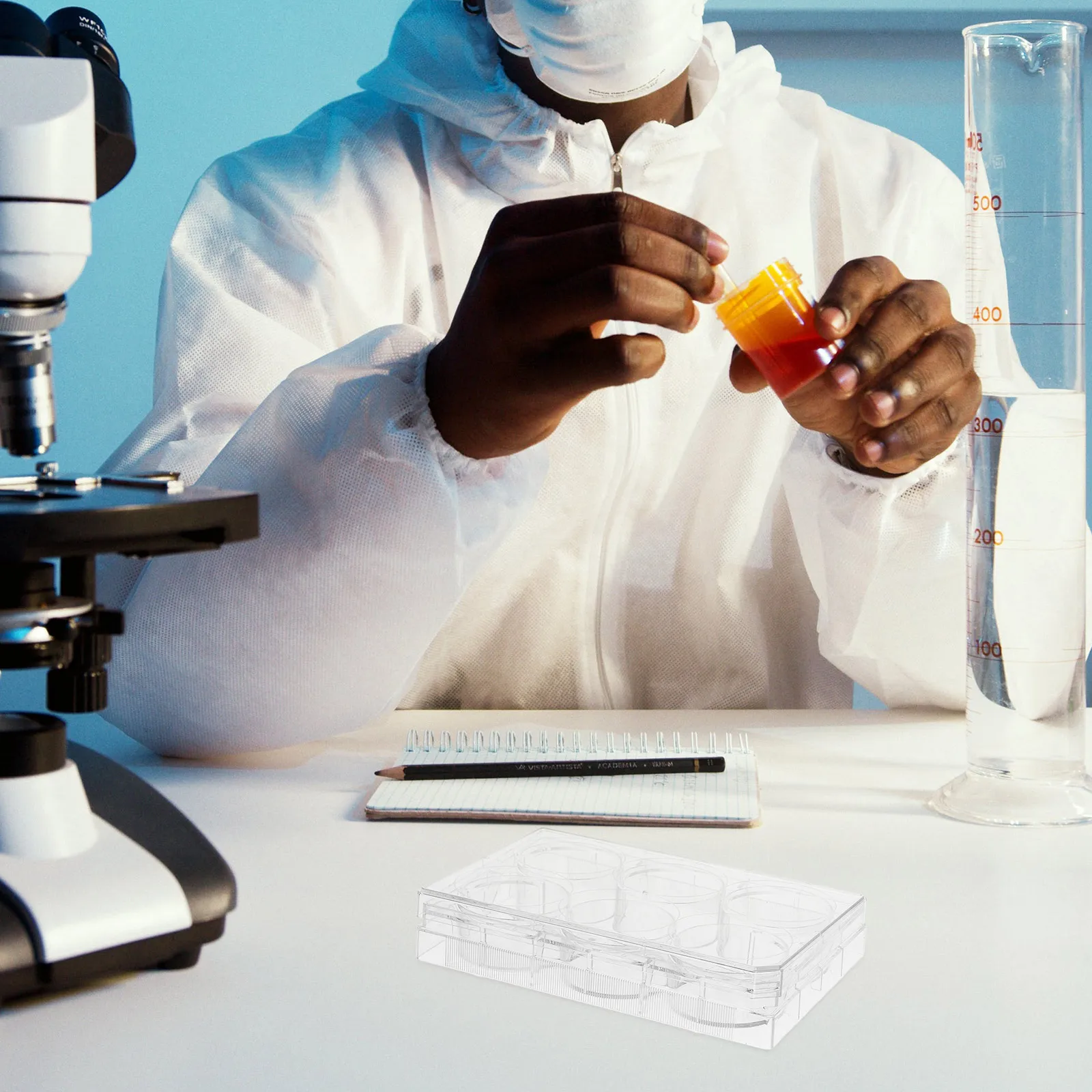 

24/48/96 Well Plate for Lab Clear Polystyrene Dishes Flat Surface Plastic Research Use Tissue Culture Plate Lab