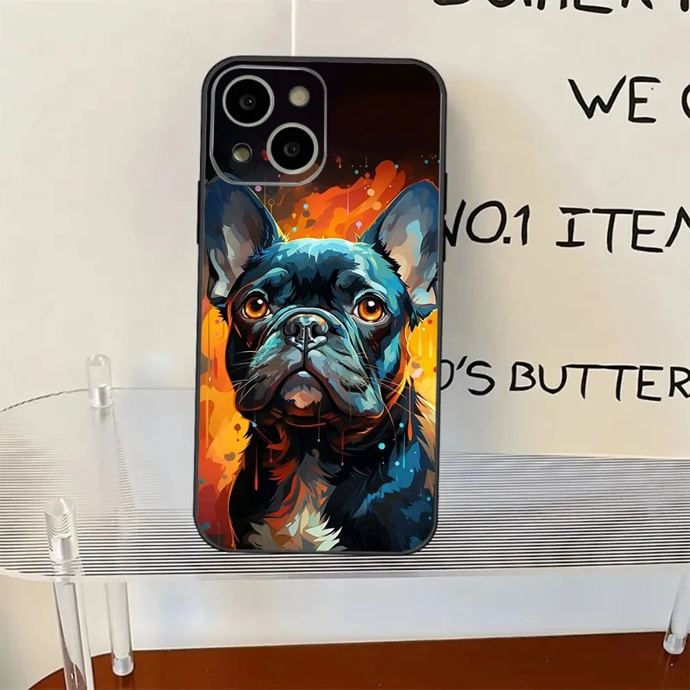 French Bulldog Dog  Phone Case For iPhone 11,12,13,14,15,XS,XR,X,Mini,Pro,Max,Plus Shell