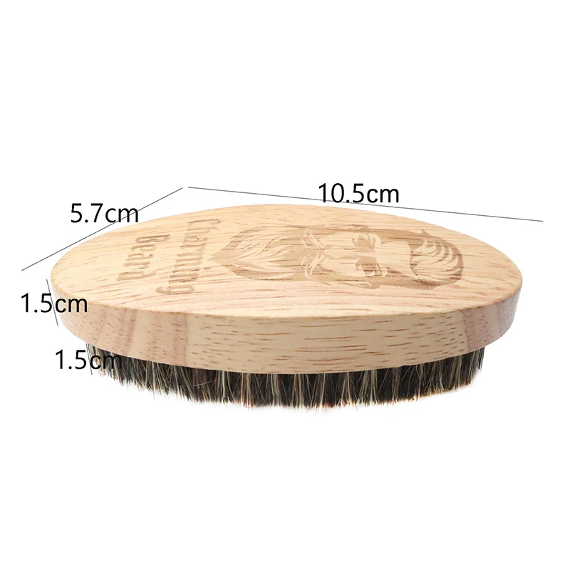 Brosse à barbe naturelle portable pour hommes, poils de sanglier, barbier, outils pour la moustache, livres qualifiée aux, 1 pièce, cuillère à soupe