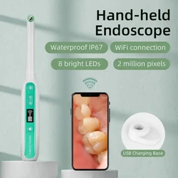 Cámara endoscópica de inspección Intraoral, herramienta de inspección con 8 luces LED, 2MP, HD, WIFI, para iOS, Iphone y Android