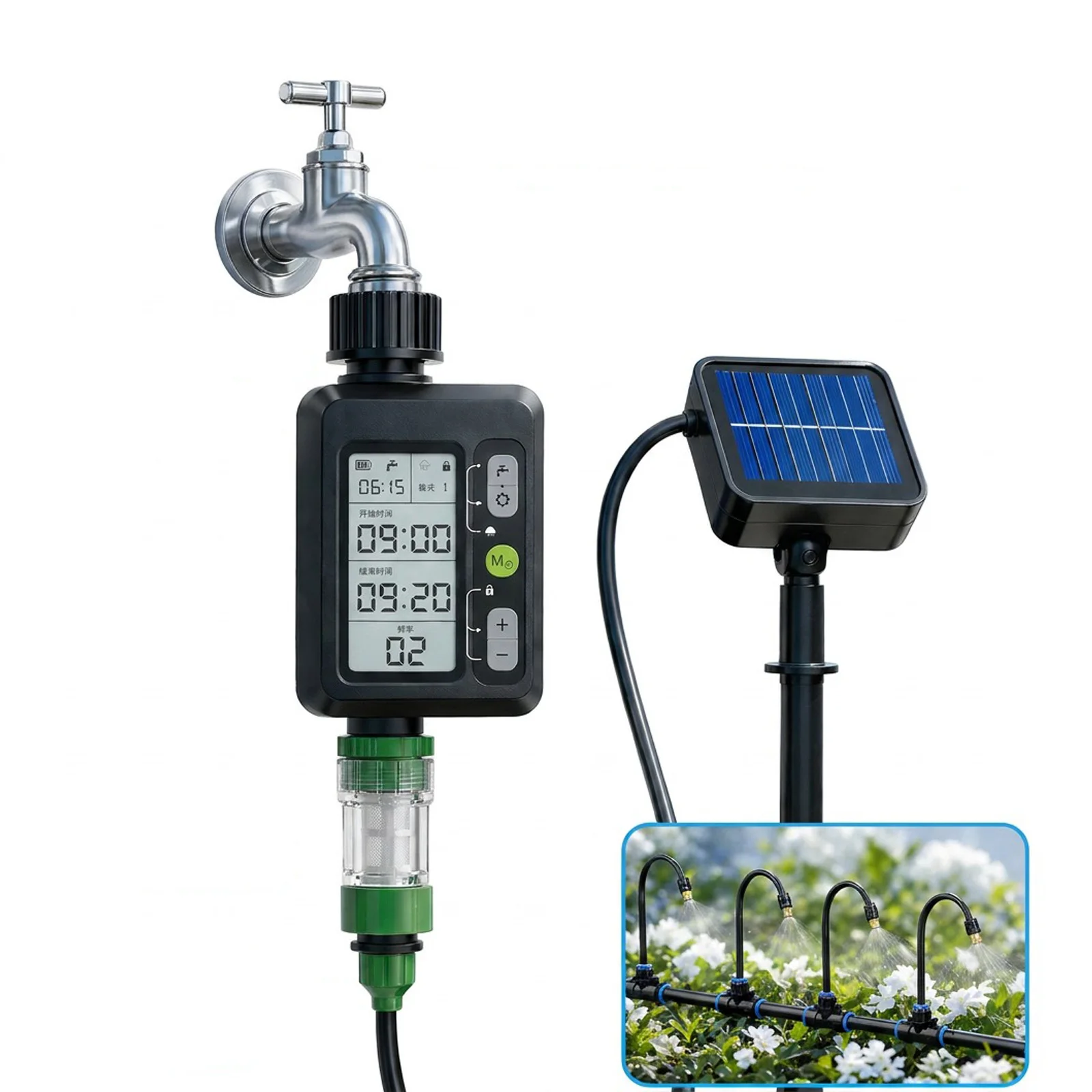Multisize 5M 10M 15M 20M 30M Solar Energy Automatic Flower Watering Irrigation Control Device