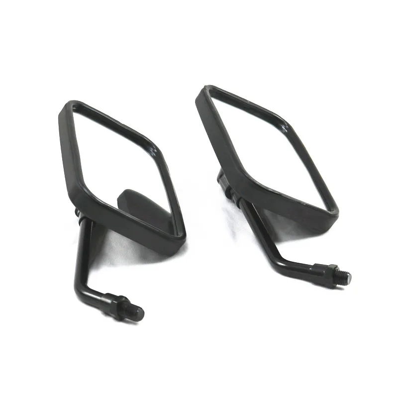 

Black M10 Rectangle Rearview Side Mirror For Honda Kawasaki Suzuki Custom VT VN