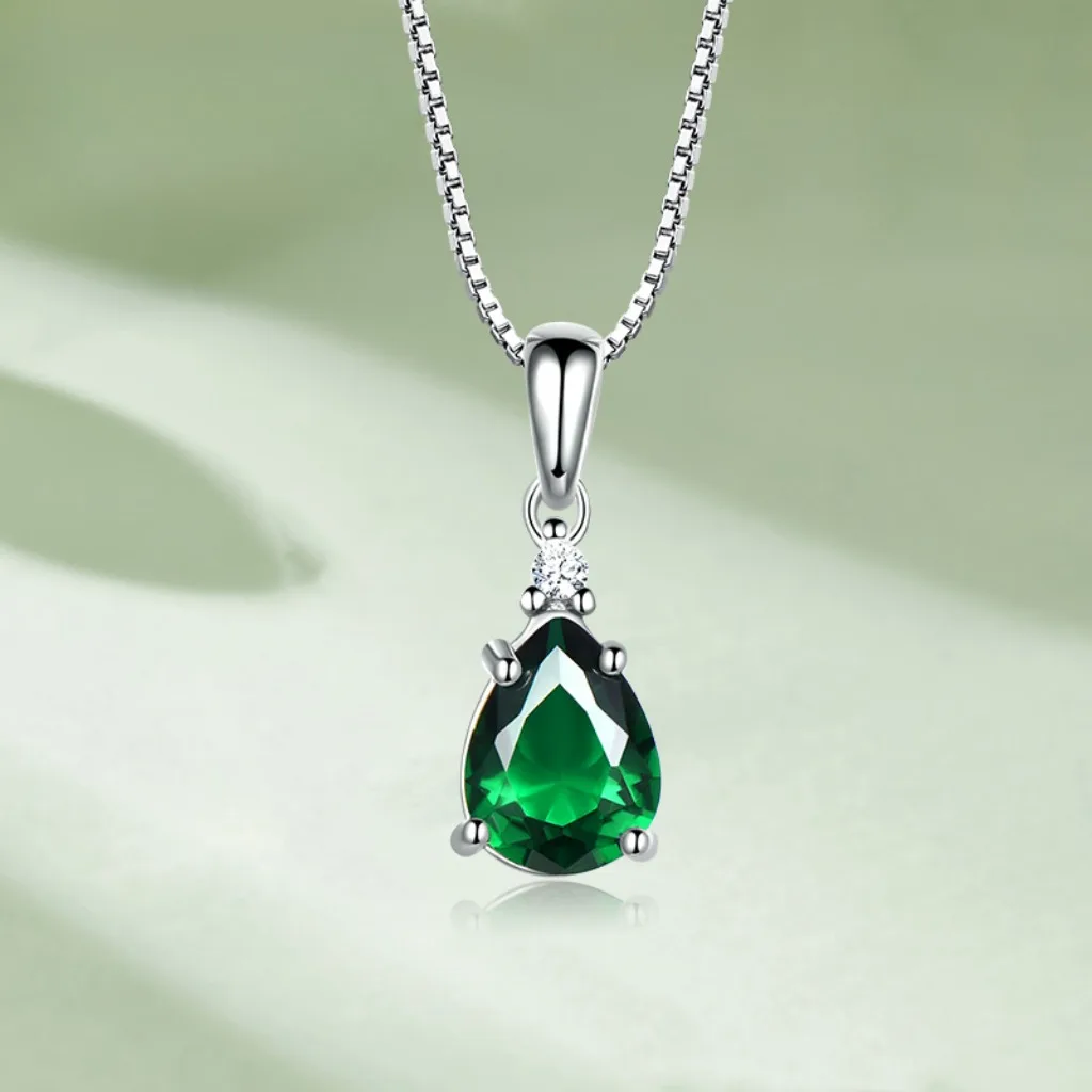 

Super Deal Gemstone Pendant for Women Solid 925 Sterling Silver Engagement Party No Chains Free Gift