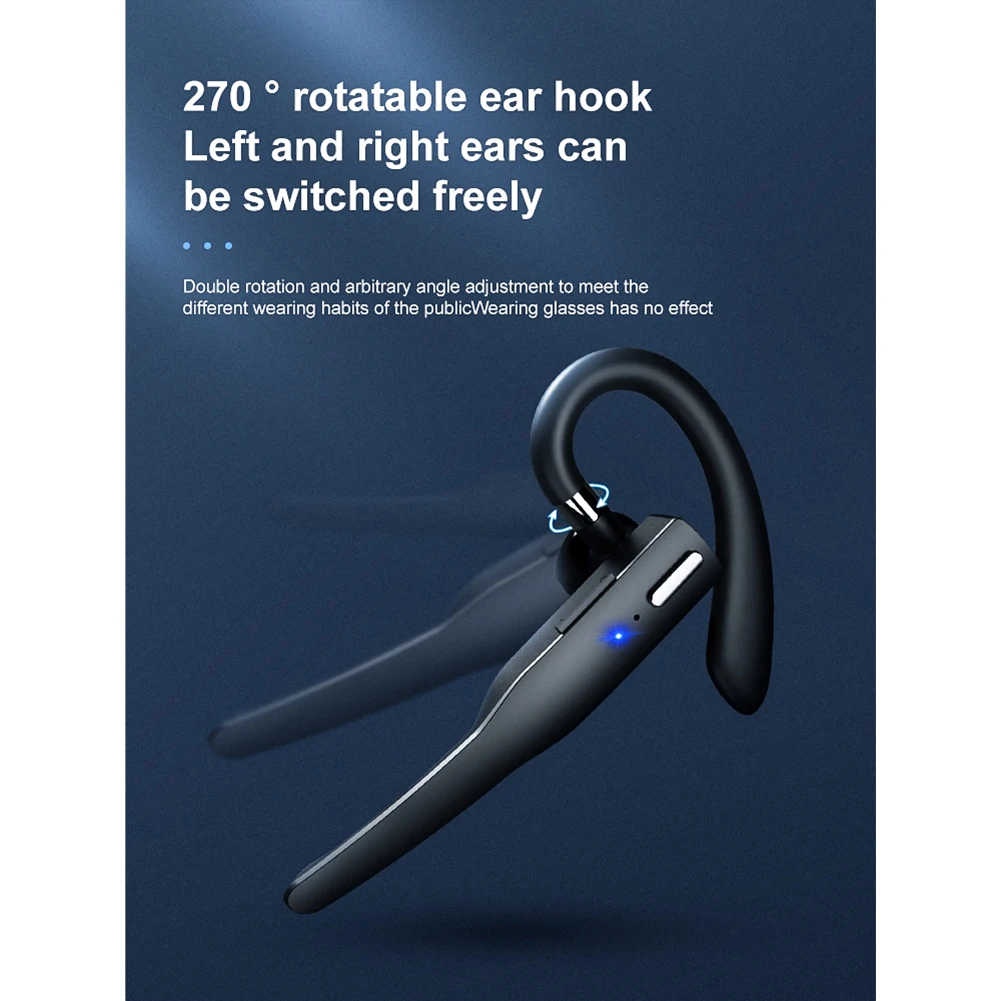 Yyk-525 Hanging Ear Bluetooth-compatible Headset Enc Call Noise Reduction Driving Single Ear Business Headphone