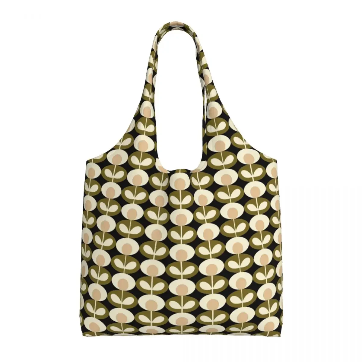 

Изготовленная на заказ овальная цветочная морская трава Orla Kiely, продуктовая сумка-тоут, женская парусиновая сумка-шоппер на плечо, сумки большой вместимости, сумки