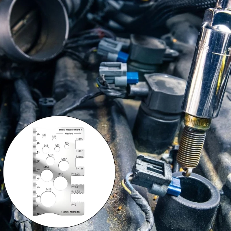 Heavy dutys Steel Thread Measuring Instrument Thread Gauge With Clear Scale A2BB