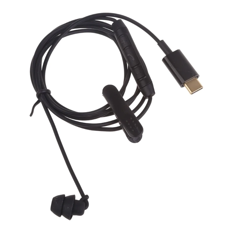 USB Type Corded Headset With Noise Canceling Mic One-Ear Telephone Clear Call Single Sided Headphones for PC Computer