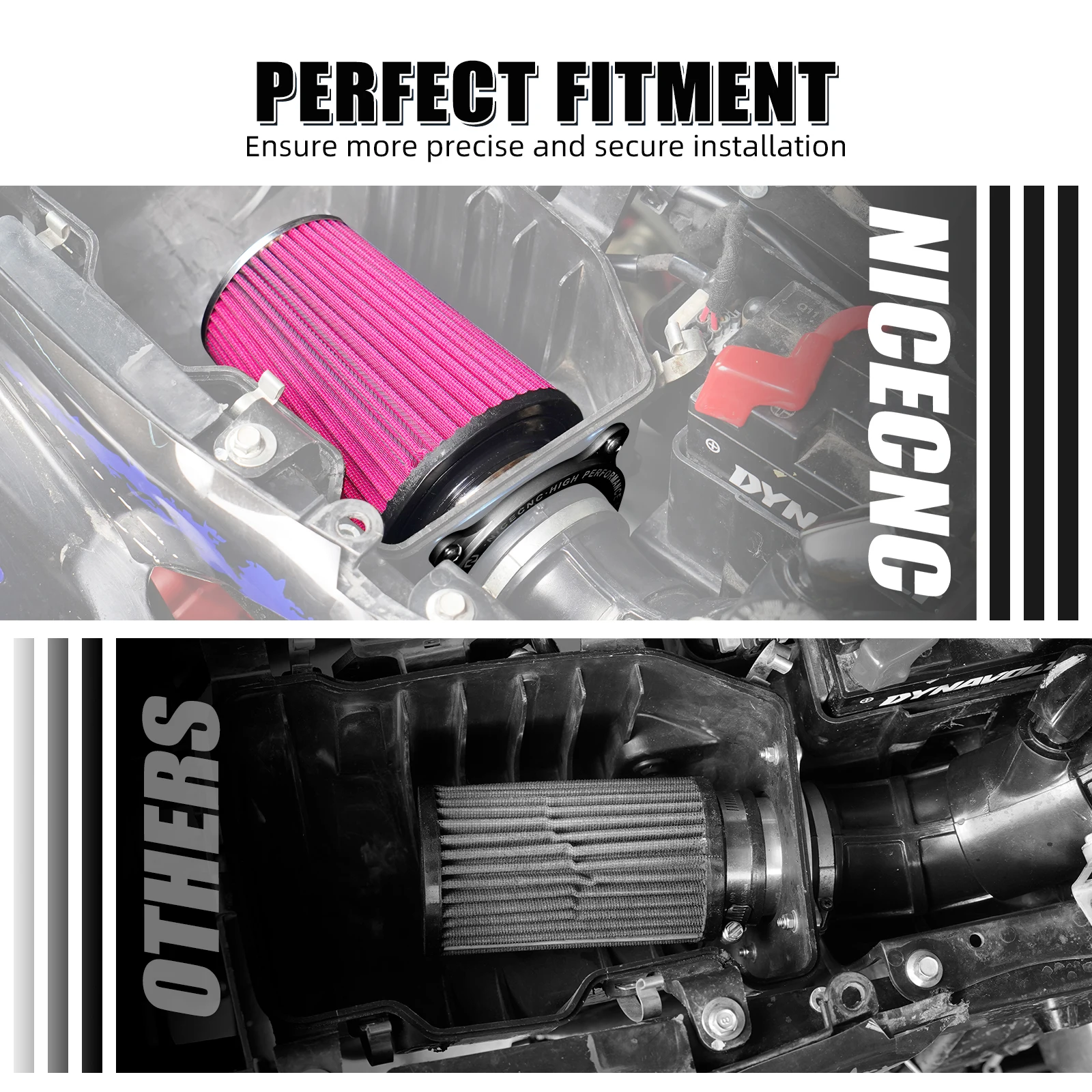 NICECNC Luftfilter-Ansaugkit für Raptor 700 ATV, passend für YAMAHA RAPTOR 700 2006-2011 2013-2026 Raptor 700R SPECIAL EDITION 2013-2016 – Detail 17