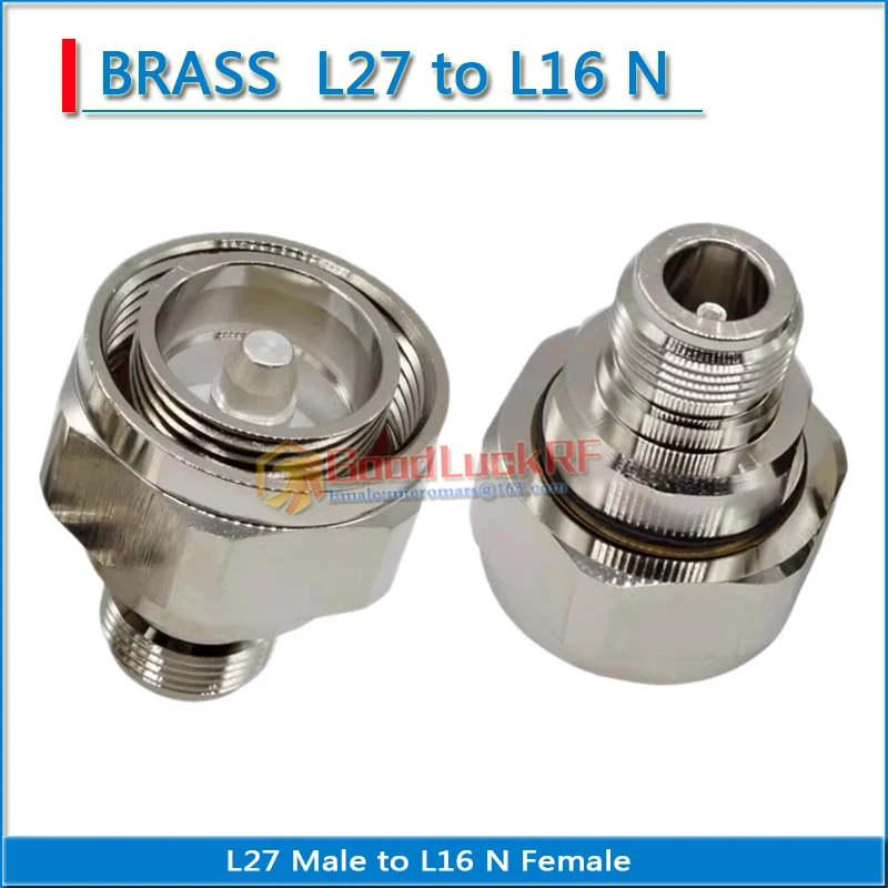 

High-quality L27 Male to N L16 Female plug Straight Brass Coaxial RF Connector Adapters Socket