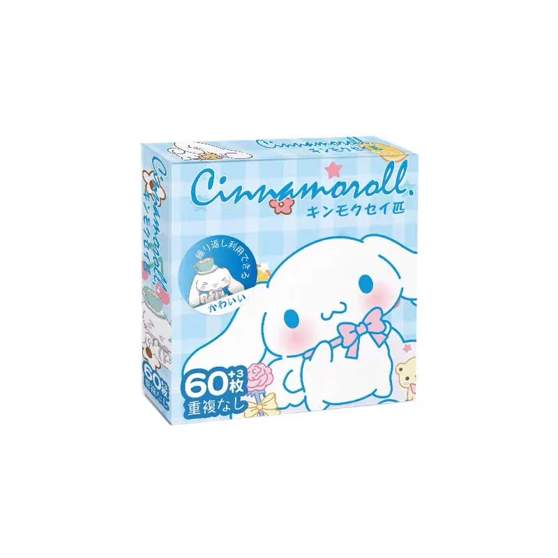 60Pcs/Box Anime Stickers Kawai Sticker Kuromi Hello Kitty Cinnamoroll Pochacco Stickers DIY Stationery Cute Cartoon Sticker Gift