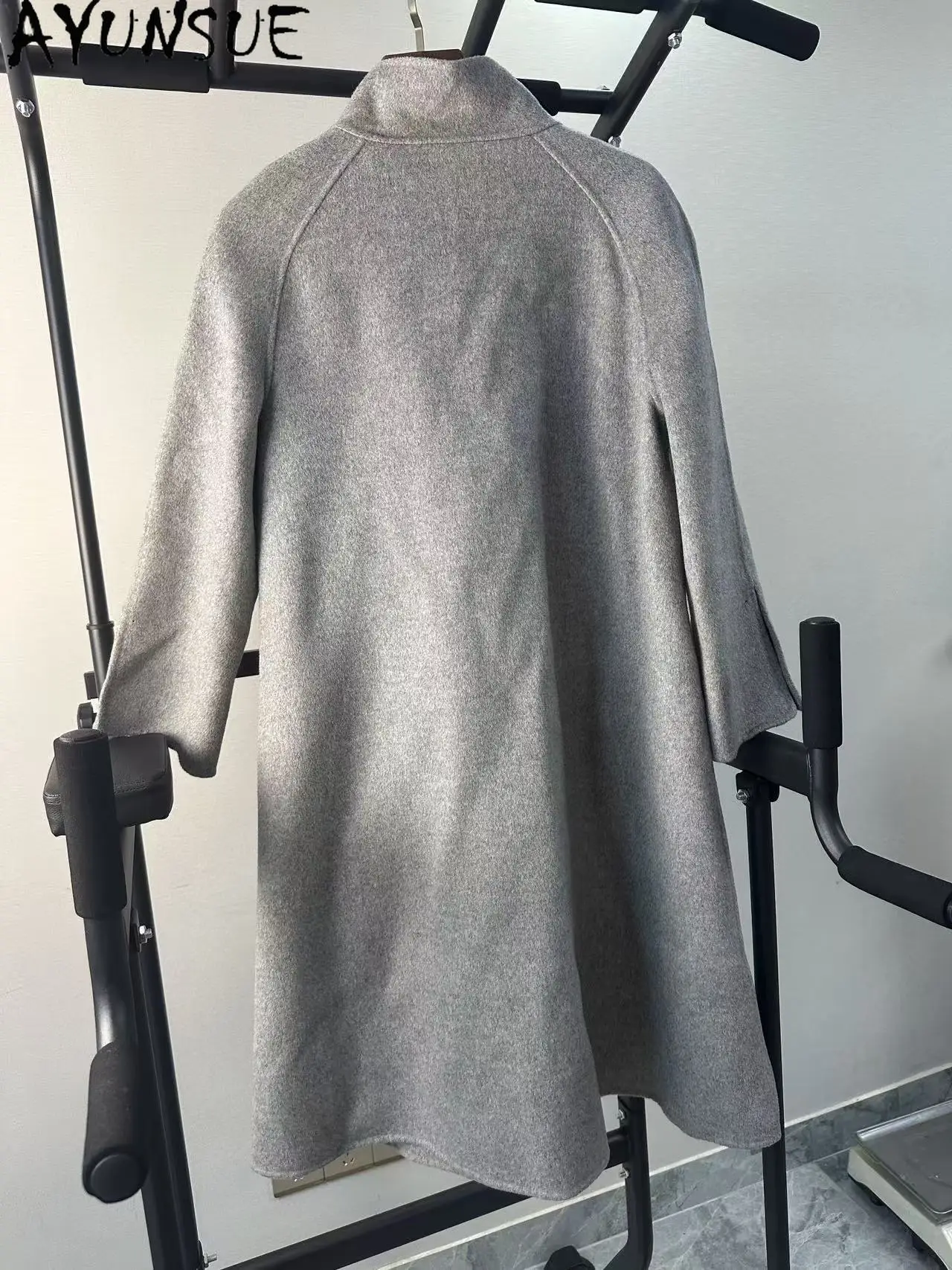 AYUNSUE Real Wool Jacket Women Winter Clothes Double-sided Woolen Coats Unique Coat Promotion Minor Flaws No Refund No Exchange