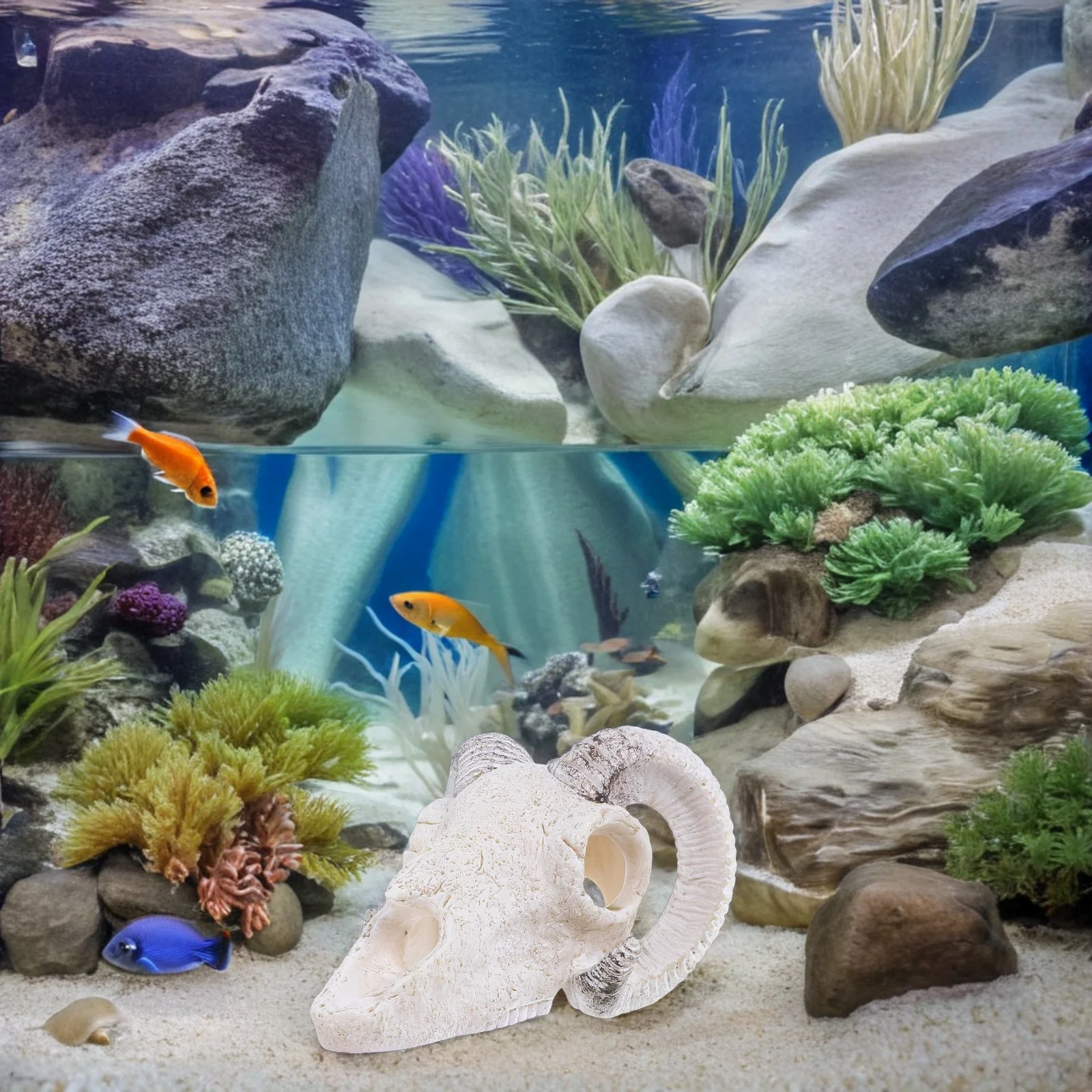 

Simulation Bull Hideout Realistic Resin Aquarium Terrarium Decor Reptile Cave Hide Decor For Reptile Fish Habitat Cave Shelter