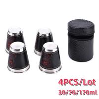 4pcs 70ml Stainless Steel Cups Water Mug With Case Bag Outdoor Travel Camping Picnic Drinkware Set For Whisky Wine Portable