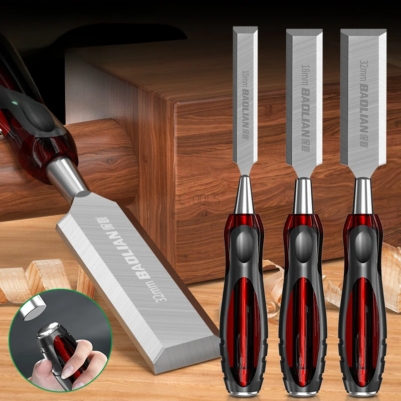 

Professional Wood Chisel Set High Hardness Material CR-V Steel Carving Chisel Hand Tool Set Carving Woodworkers Carving Knife