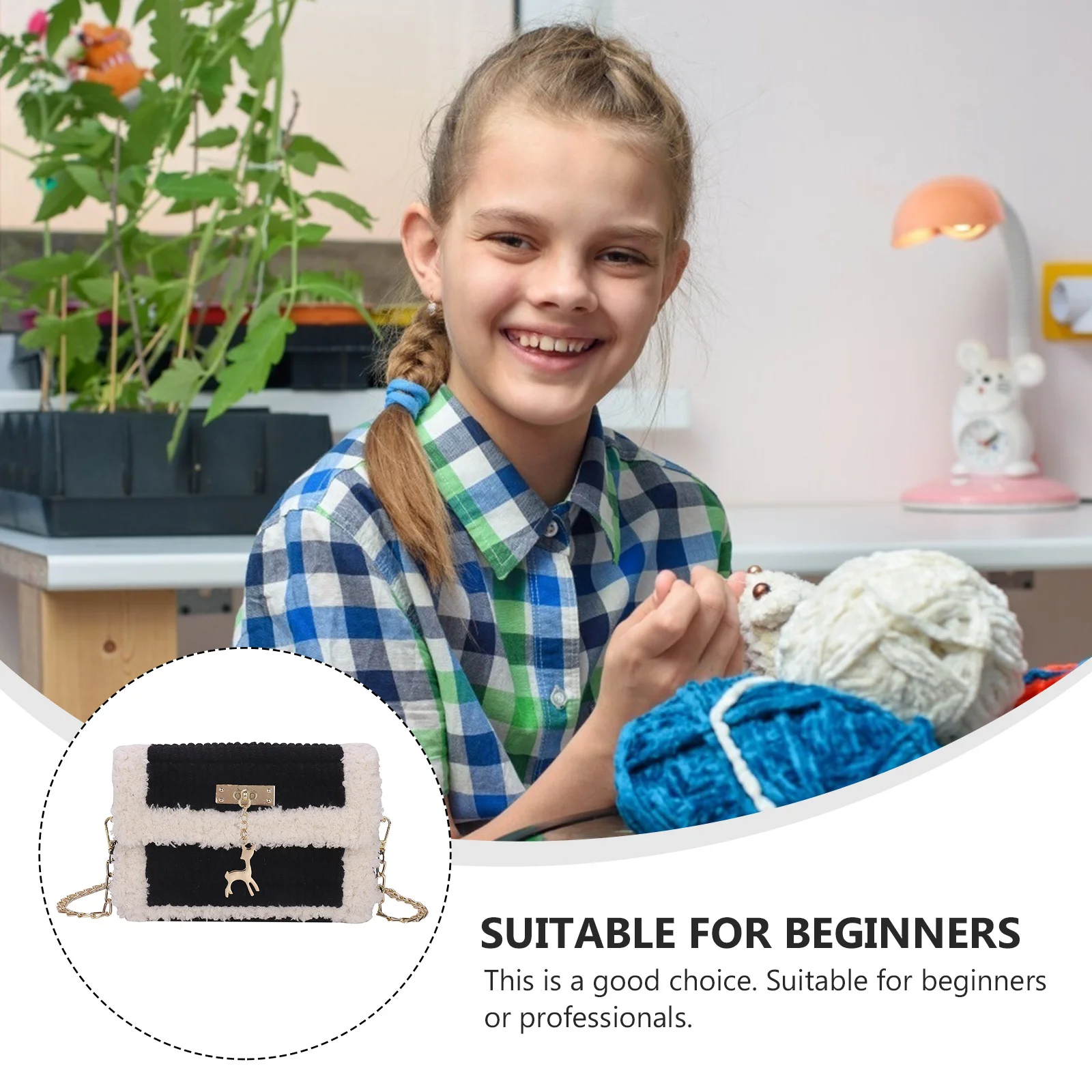 

1 set 1 Set Purse Making Supplies Diy Stitch Kit Handmade Bag Material Set Deer Diy Supplies Pendant Friends Family Gift