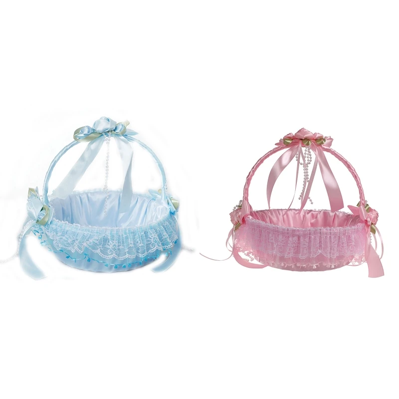 

Декоративная красочная корзина для девочек-цветочниц сделает вашу свадебную вечеринку романтичной в деревенском стиле