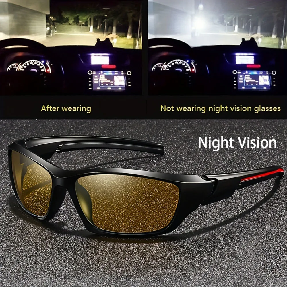 3 Stück gelbe Nachtsicht-Anti-Glare-Brille für Männer und Frauen, zum Fahren, Angeln, Strand, Sonnenbrille, UV-Schutz, Polycarbonat-Brille – Detail 8