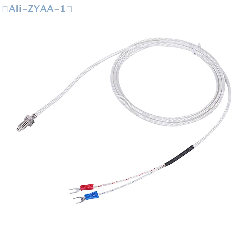 【ZYAA-1】K Type Thermocouple Cable M6 1M 2M Screw Temperature Sensor Probe 0-800 C For REX-C100 Temperature Controller Thermostat