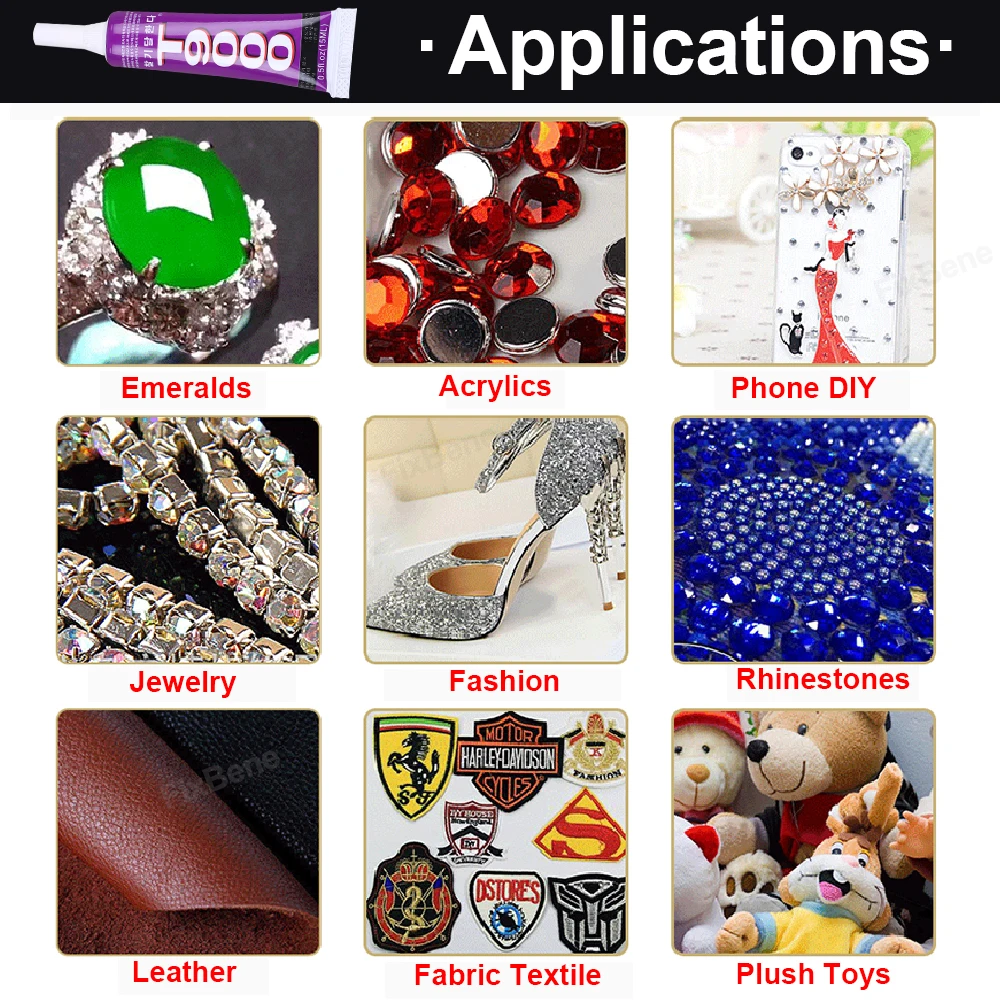 透明 T9000 接着剤接着剤強力な生地布テキスタイルジュエリーラインストーン電話金属木材 ABS プラスチックモデルガラスシーラント