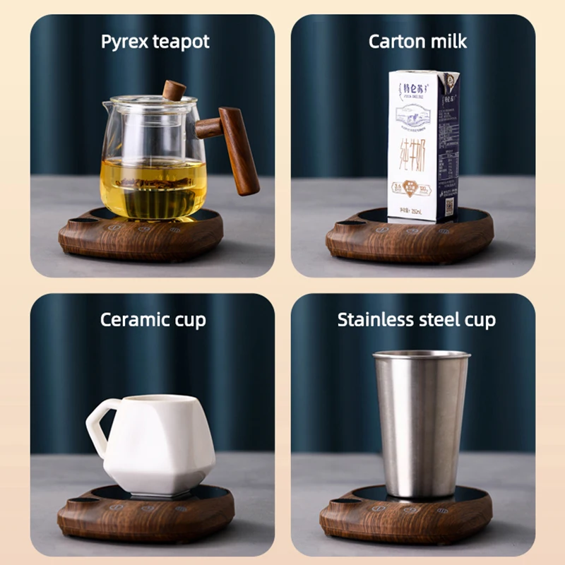 100 ° Chauffe-tasse C chauffe-tasse à café chauffe-thé chaud dessous de verre 5 vitesses température chauffe-tasse café lait thé coussin chauffant 220V