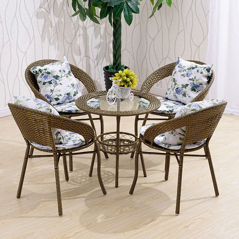 Garden leisure table and chair combination rattan rattan chair balcony table