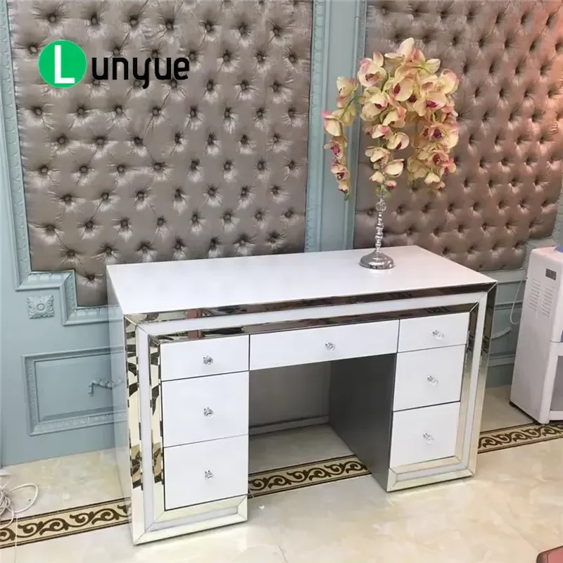 Modern Simple Silver Makeup Dressing Table Mirror Bedroom Furniture High Quality Custom Wholesale for Home Decor