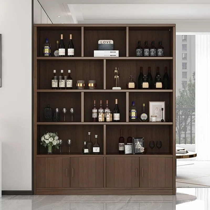 Bookcase Librero Cabinets Storage Wood Design Organizer Display Wine Decor Living Room Cabinets Luxury Gabinete Hotel Furniture
