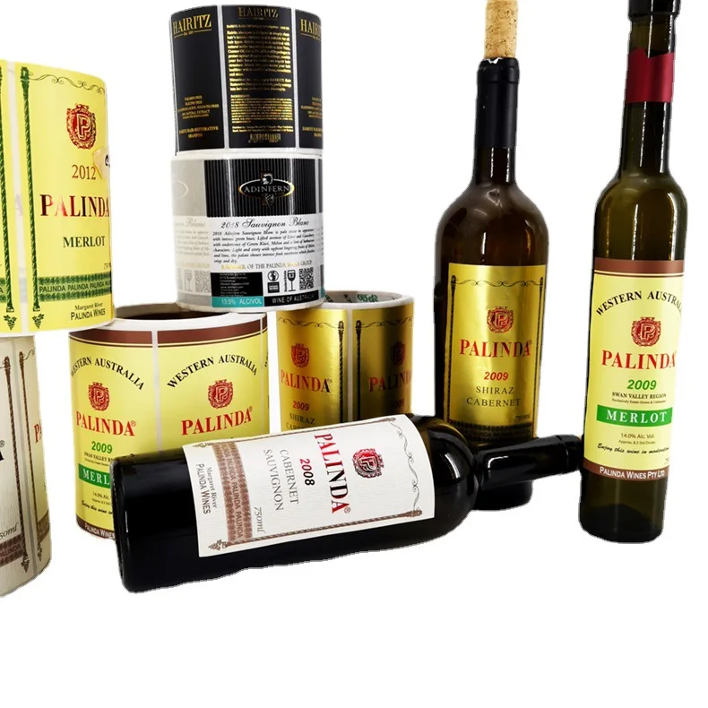 Maßgefertigte Goldpapier-Weinetiketten 750ml Rotwein-Dekoration Farbetiketten mit Ihrem Eigenen Logo-Design – Detail 1