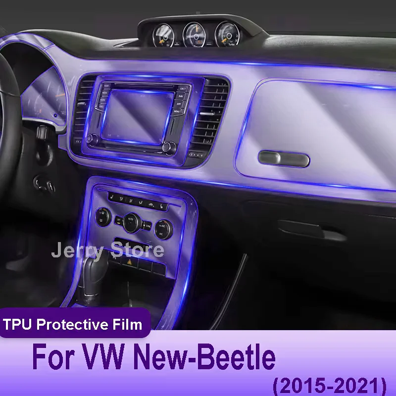 

Для VW New-Beetle (2015-2021) салон автомобиля, центральная консоль, прозрачная защитная пленка из ТПУ, ремонтные автомобильные наклейки против царапин