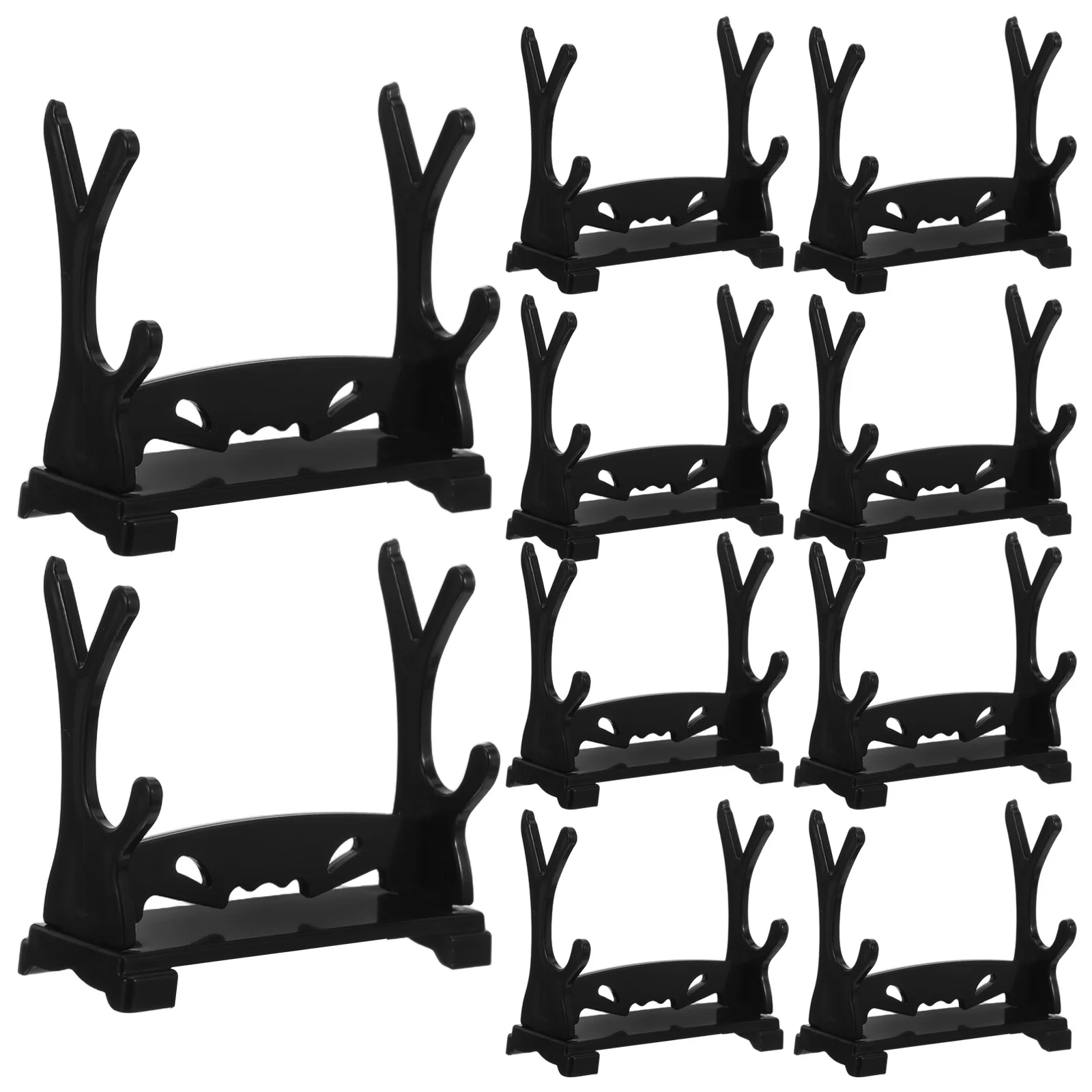 

12pcs Mini Sword Display Stand Plastic Horizontal Rack For Desktop Home Decor Storage Organizer For Miniature Swords Wands