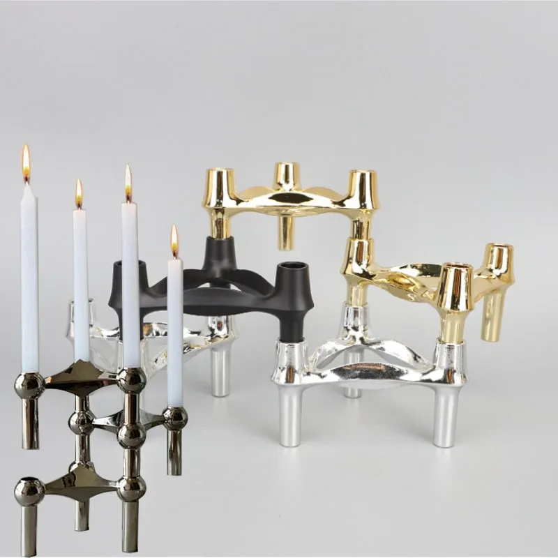 Modern Minimalist Metal Triangle Candle Holder Stylish Coffee Table Decor for Living Rooms and Home Tabletops