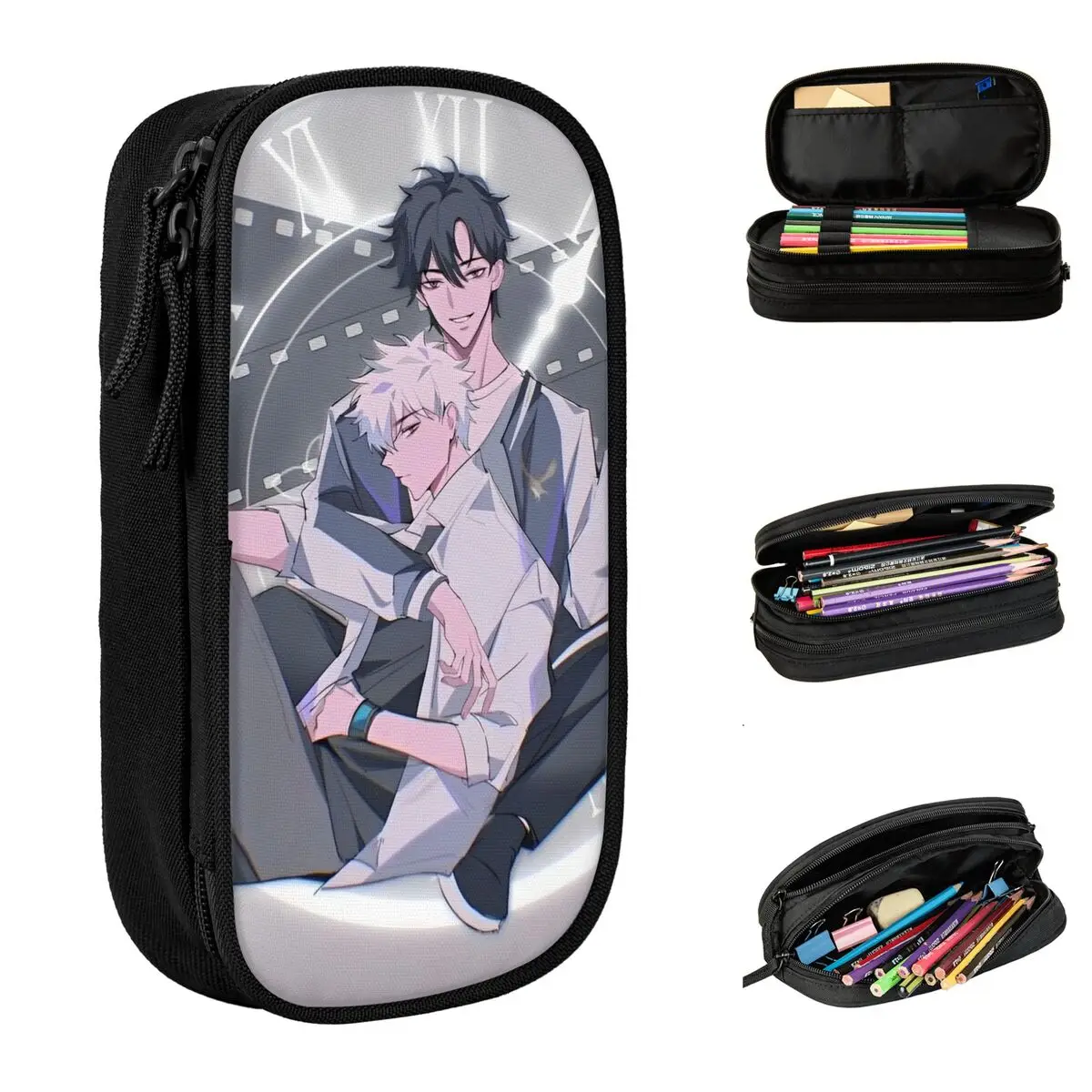 Link Click Pencil Case Lovely Anime Pen Box Pencil Bags Girl Boy Large Storage Students School Gifts Pencilcases