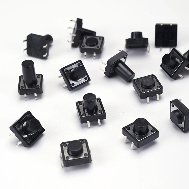 10 Stück 12x12 Tact-Schalter DIP 4-Pin Mikroschalter 4P in verschiedenen Größen 12*12*5MM-12MM für Tastaturen und Elektronik – Detail 5