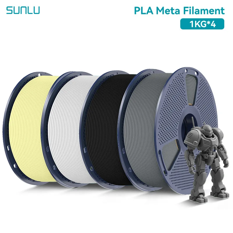 SUNLU PLA Meta 3D-Drucker Filament 4KG 1KG/Rolle 175MM Toleranz +/-0,02MM Filament Schneller Versand 2-7 Tage