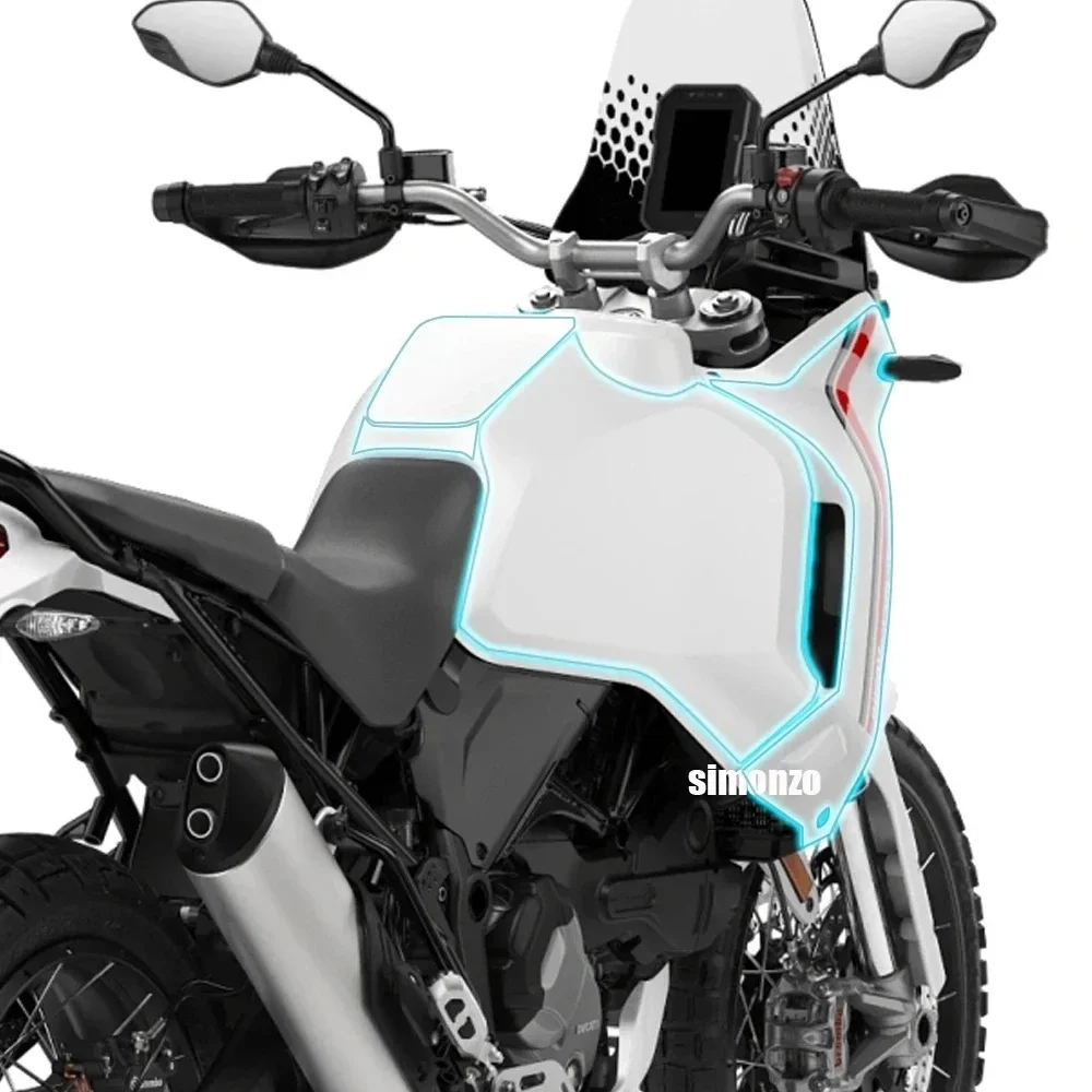 TPU Motorcycle Protective Film For Ducati Desert-X 2023- PPF Anti-scratch Invisible Film Desert X Paint Protection Accessories