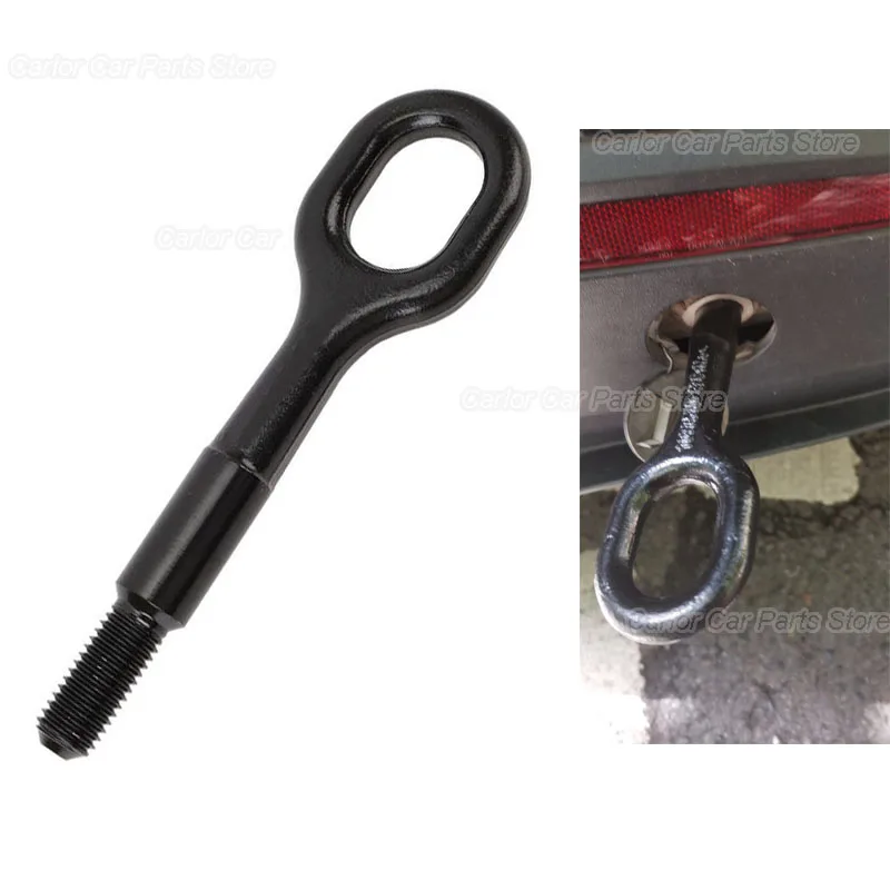 1Pc Car Towing Eye Hooks Towing Bars Black Coating Front Bumper Towing Ring for Tesla Model 3 Y S X 2017-2023 1077570