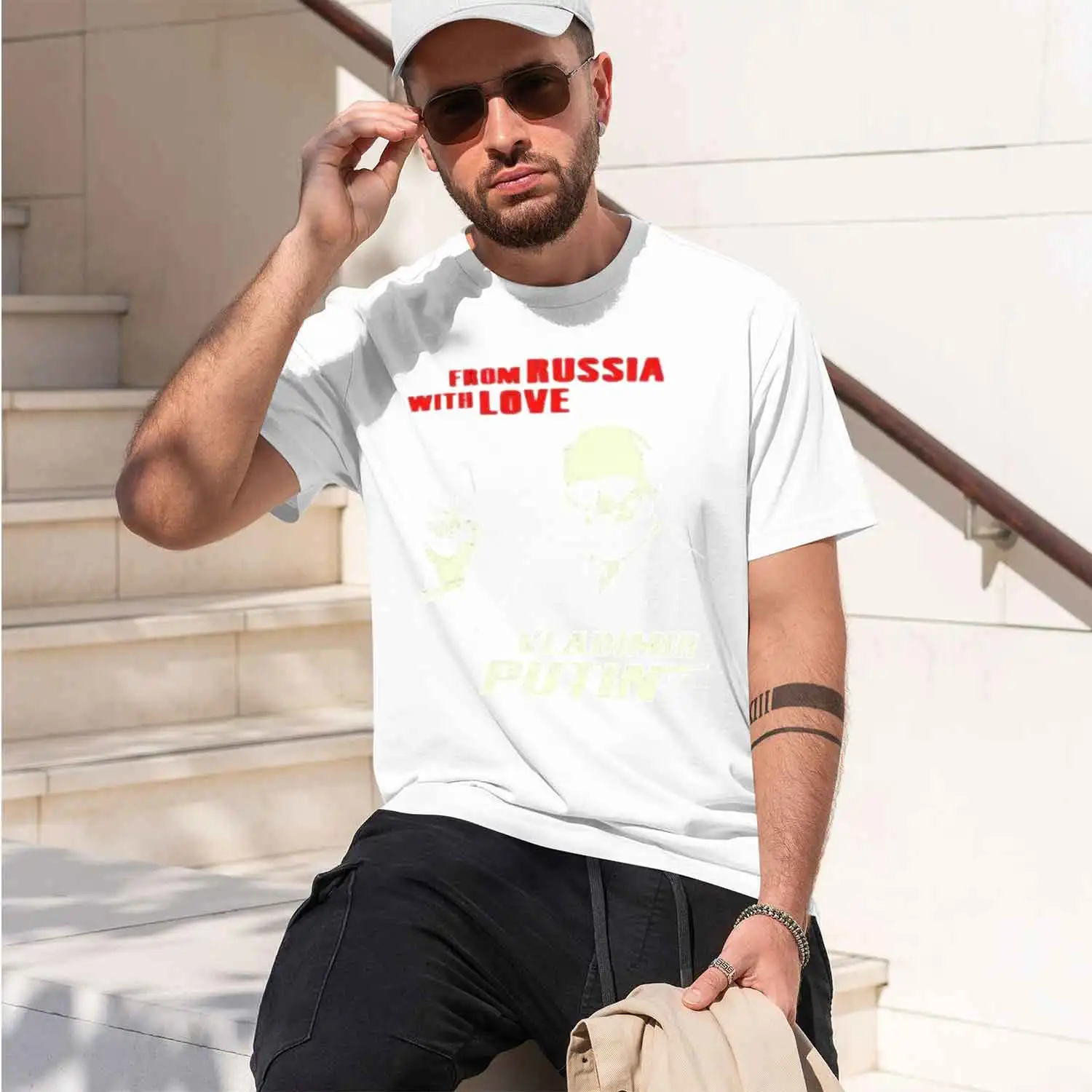 Graph Design Men's T-Shirt From Russia With Love Polital Statement Summer Casual Wear Gift For Polits Enthusiasts 2026 New Model