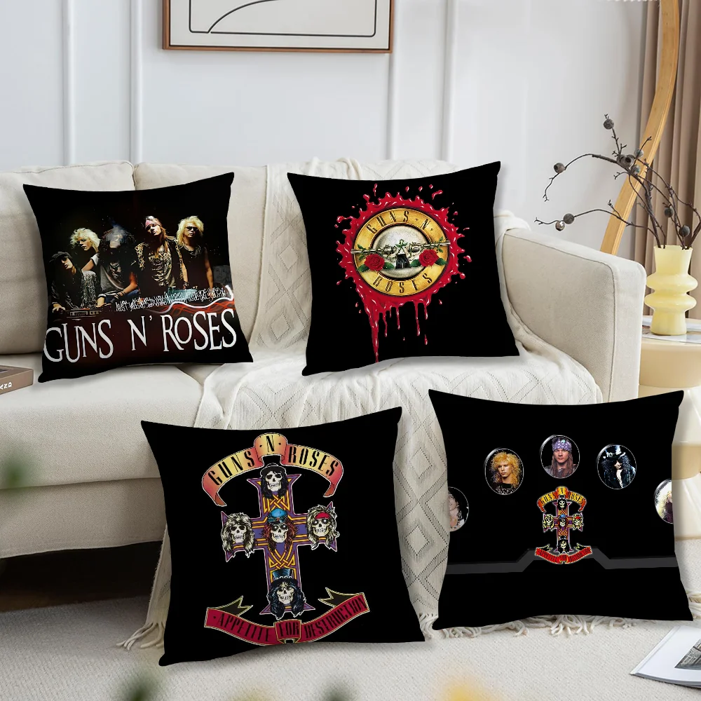 G-Guns N R-Roses Appetite for Destruction Pillow Case Living Room Sofa Cushion Cover Suitable For Home Bedroom Room Decoration