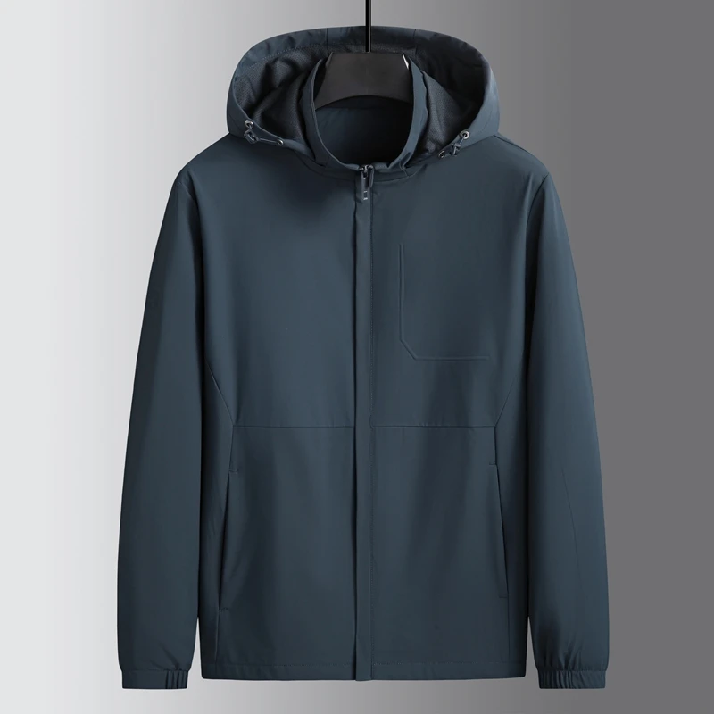 

Мужская съемная куртка с капюшоном. Новые весенние и осенние модели. Легкая уличная деловая повседневная куртка, мужская одежда, большой размер XL-8XL.