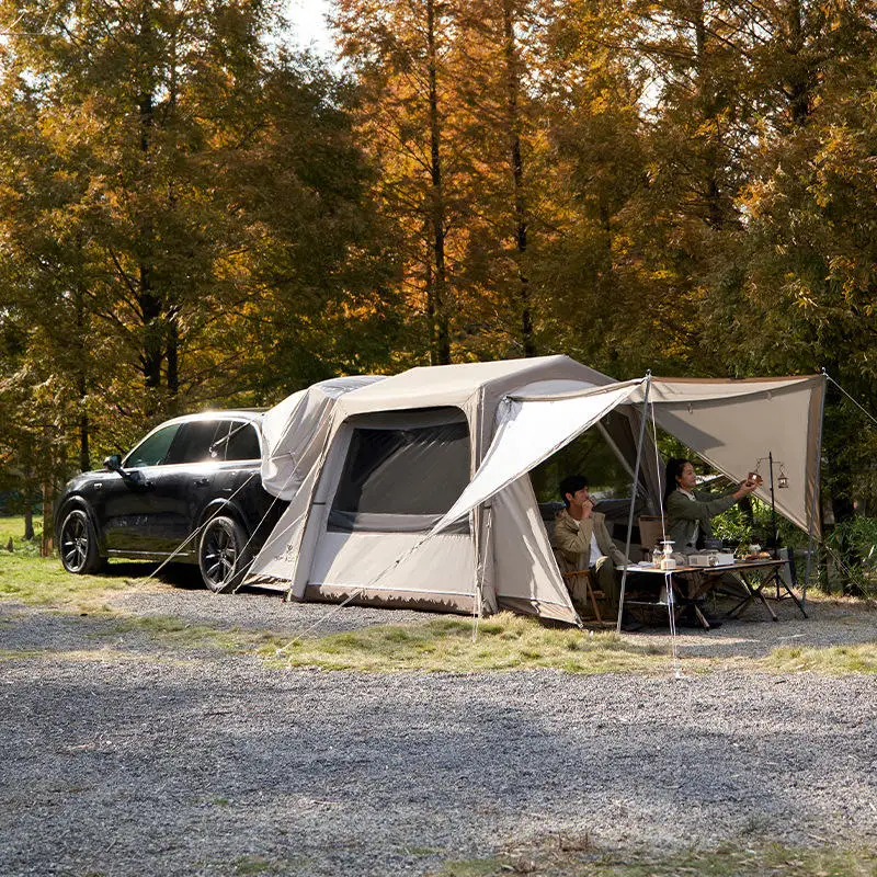 Integrated Car Rooftop Tent for Outdoor Car Camping Rear Extension Tunnel Design